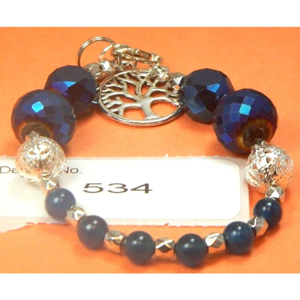 Sapphire Gemstone-Energy Jewelry-Bracelet-&-charm-Facilitate-love  -534